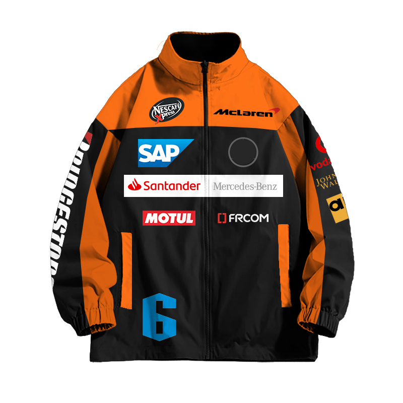 F1 Racing Full-Color Youth Mclaren Team Jacket Men's Autumn and Winter Versatile Trendy Zipper Jacket Clothing