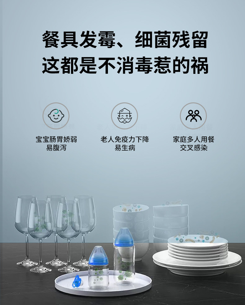 Сушилка 碗碟收纳层架小型消毒碗盘柜家用厨房置物架放碗盘沥水碗架碗筷收纳盒 King BW