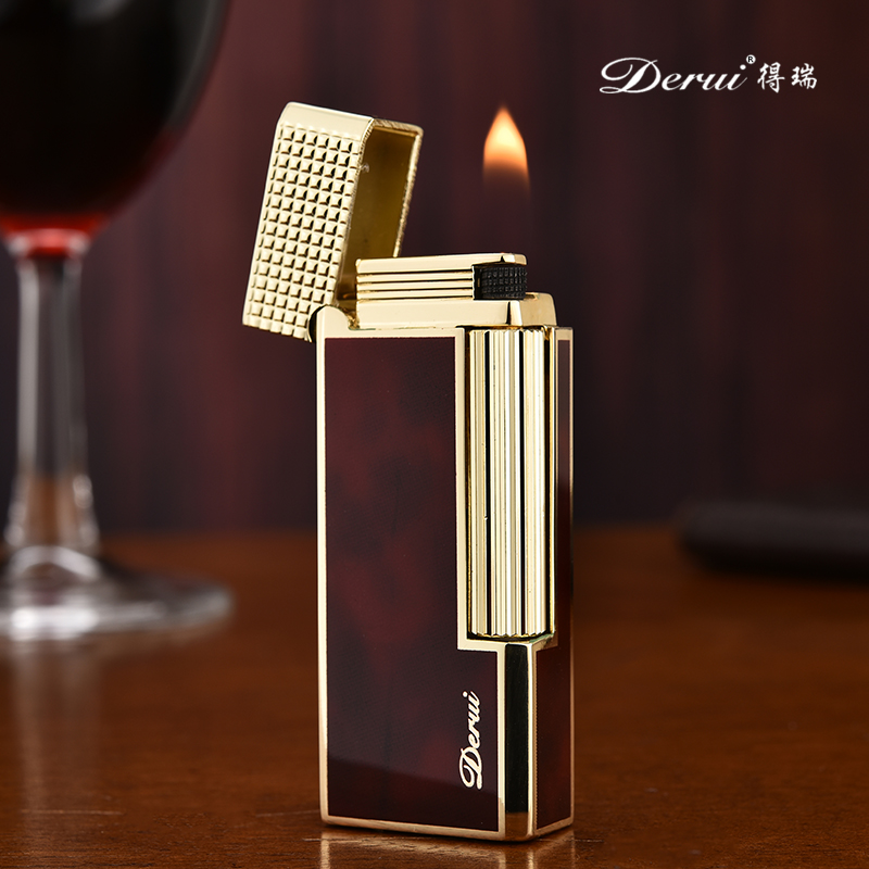 Upscale Long Sound Lighter Inflation Advanced Piano Sound Crisp Fashion Creative Side Slide Grinding Wheel Lighter