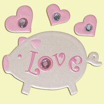 Shanghai Spot Japan Straight Sends High Time Painted Cute Little Pig Pink Phone Stickers