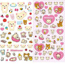 Shanghai Spot Japan Straight to Rilakkuma Easy Bear Three Different Style Sticker Beige