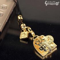 Import Special Price Spot Japan Straight to Gold Transportation Traffic Safety Gold Dustpan Mobile Phone Chain