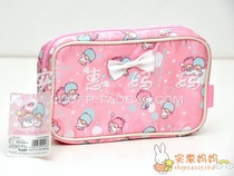Shanghai Spot Japan Straight Sent Little Twin-stars Small Double Star Pink Makeup Bag Containing Bag