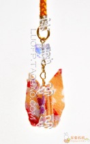 Import Special Price Spot Japan Straight to Kyoto Wrinkle Silk crystal Thousand Paper Cranes Mobile Phone Chain Yellow