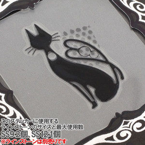Shanghai spot Japan straight away with high time painted gold painted kitten black phone stickers