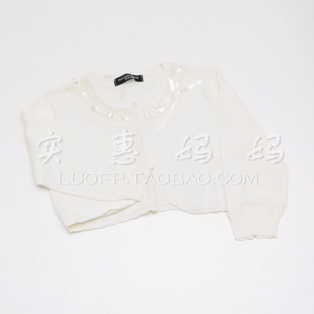 Shanghai Spot Japan Straight Away Nicole Club Boy Clothing Princess Wind Knit Cardiopoux White 110cm