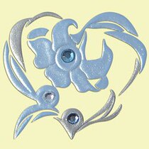 Shanghai Spot Japan Straight Sends High Time Painted Lilies Love Blue Phone Stickers