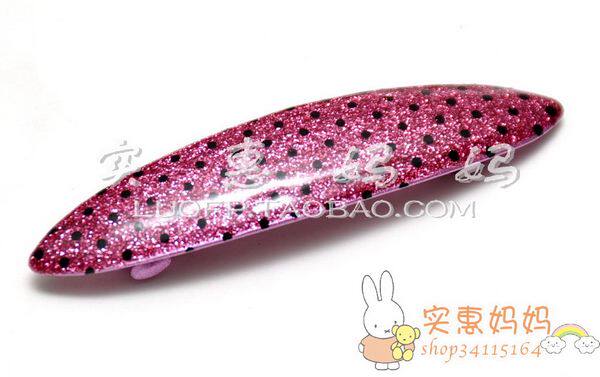 Shanghai Spot Japan Straight Away Purple Red Dots Flash Hairpin Haircut Hair Accessories Japan System