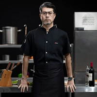 Фартук с короткими рукавами (кожаная этикетка Sc-Single-Row)