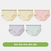 [Класс А детская хлопковое хлопок 5 пакетов продает цвета] желтый + желтый + розовый + фиолетовый + синий