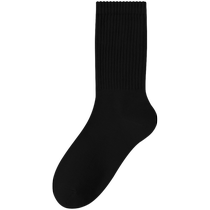 Socks Womens Summer Thin Mid-Tube Socks Solid Color Cotton Socks Boneless Pile Socks Sweat-Absorbent Breathable Spring and Autumn Sports Socks