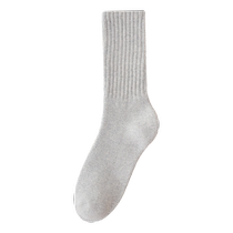 Socks mens mid-calf socks autumn and winter thickened wool warm sports winter mens black towel pure cotton stockings