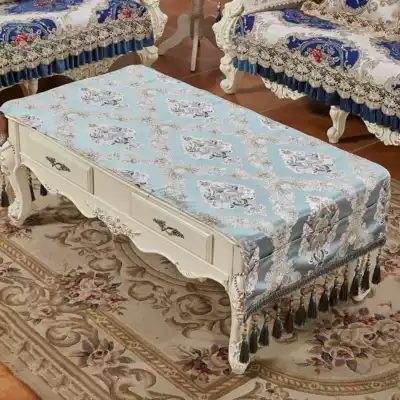European-style coffee table cover cloth luxury embroidery tablecloth American fabric modern simple dining coffee table cabinet tablecloth tablecloth table flag custom