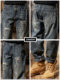 American retro jeans 2025 new men's autumn and winter straight high street distressed hole beggar trendy brand washed trousers