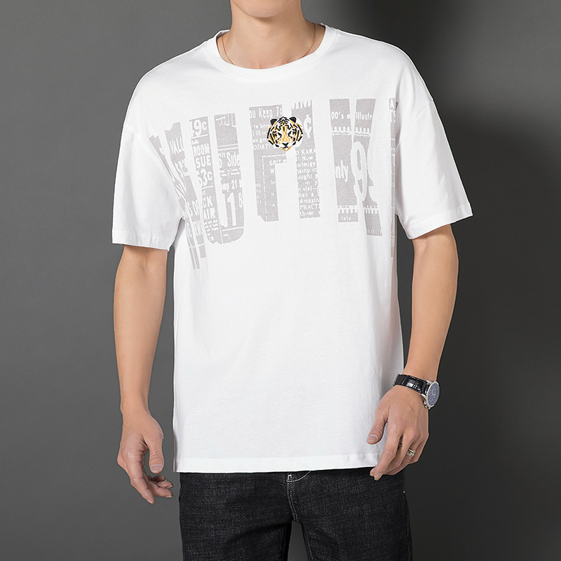 Đường hip-hop t-shirt nam phong cách retro Nhật Bản Hàn Quốc phiên bản của xu hướng ins sinh viên sóng in nam Sidon lăm tay T-shirt