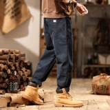 Ретро демисезонные штаны, осенние, в американском стиле, оверсайз, увеличенная толщина, свободный прямой крой