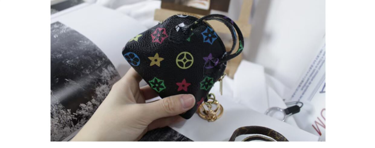 Dễ thương retro mini hoa cũ ví cầm tay nữ túi nhỏ dây kéo sáng tạo điện thoại di động gói móc khóa thẻ ví đựng móc khóa