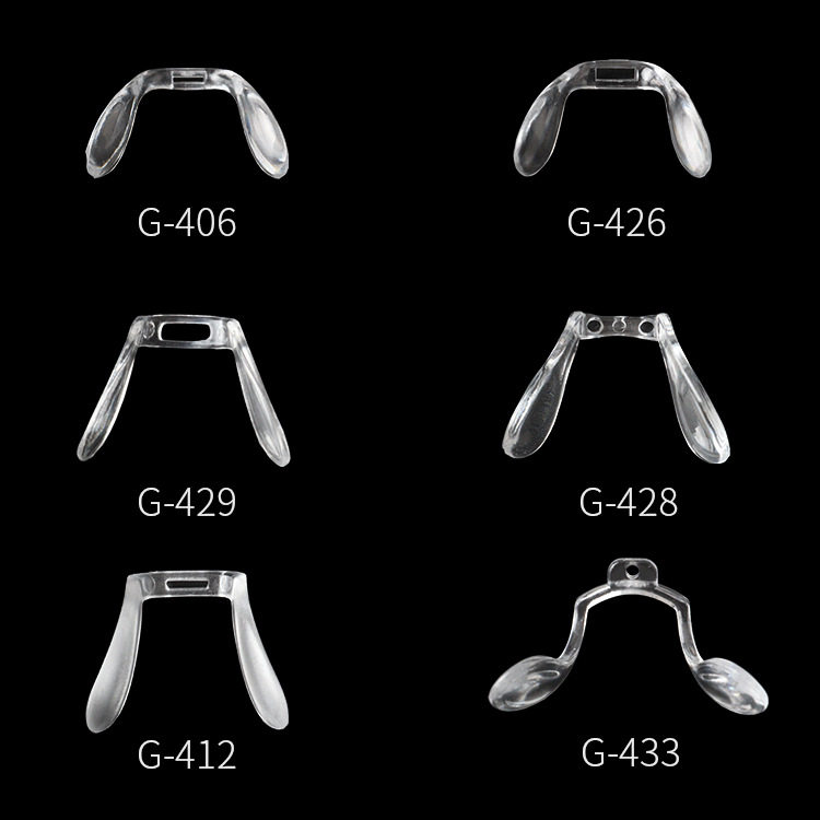 Glasses accessories single-hole snap-in nose pad saddle figure eight U-shaped nose pad nose clip eye nose bracket leaf