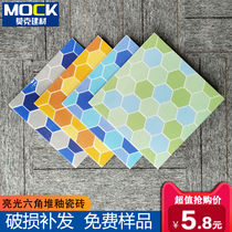 Swimming pool brick throwaway mosaic mosaic tile fish pond all porcelain outdoor pool brick hot spring bathroom bathroom non-slip brick