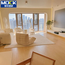 Cream Wind Skin Glazed Wood Grain Brick Imitation Solid Wood Tiles 200x1000 Living-room Room Bedroom Extremely Simple Log Floor Tiles