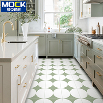 Fa-style retro small flower brick Nordic tiles Green folk accommodation Toilet Floor Tiles Kitchen Balcony Wall Brick Art Flower pieces