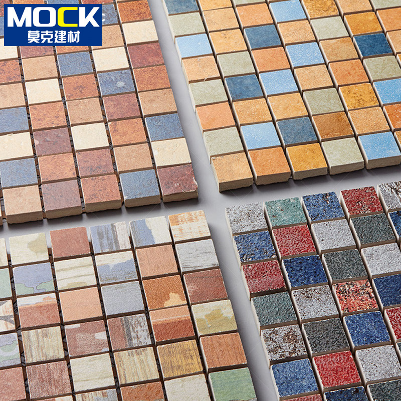 Retro Mosaic Threshold Stone Color Ceramic Background Wall Tile Skirting Board American Countryside Wind Imitation Ancient Waist Line Stone