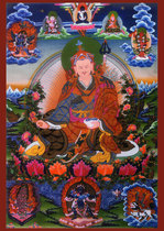 Padmasambhava Portrait Decorative Painting Scroll Hanging Picture Transfer Photo Paper Plastic Sealed Crystal Table Customized Padmasambhava Print