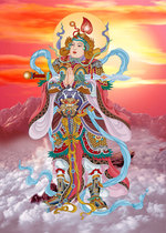 Customized Vituo Bodhisattva Bodhisattva Buddha painting 3 inch photo paper plastic seal double-sided printing bond