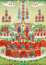 Custom Lotus Master conversion mirror portrait Photo paper Plastic Lotus Sheng Da Shi Buddha painting Tantric Thangka