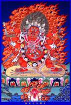 Customized horse head Ming King 1 portrait photo paper plastic seal Thangka Buddhism Tantra Buddhism painting Horse Head King Kong