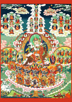 Custom Ningmaba Dzogchen Refuge picture Lotus Master Refuge Mirror (with staff)Photo paper plastic Thangka