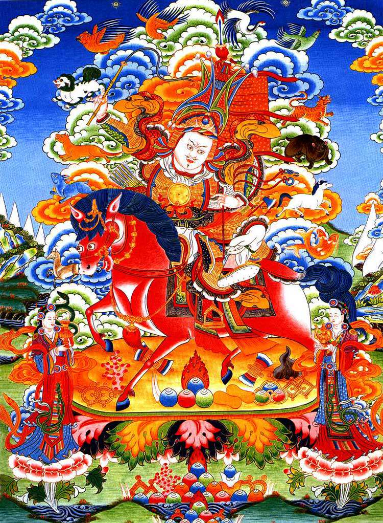 Set to be Gesar Wang portrait photographic paper printing plastic packaging oil canvas scroll hanging paintings printed crystal pendulum table prints