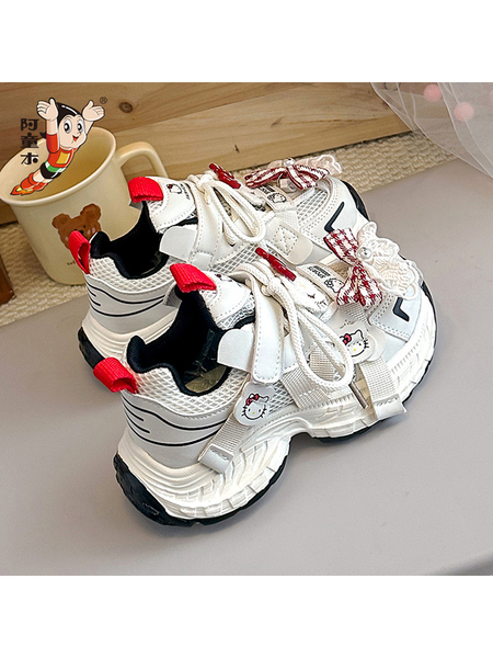 Astro Boy Girls' Shoes, White Sneakers, 2026 New Summer Soft-Soled Breathable Running Sports Mesh Shoes for Girls — 3