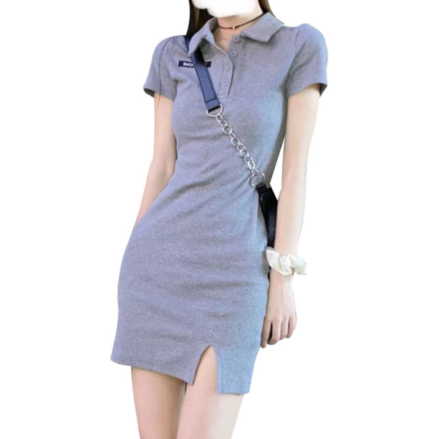 Summer women's clothing 2022 new polo pear-shaped body dress niche design high-end Hong Kong style chic