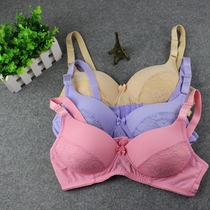 New nylon lace splicing non-steel bra bra breast support cup bra gathering anti-sagging seamless underwear