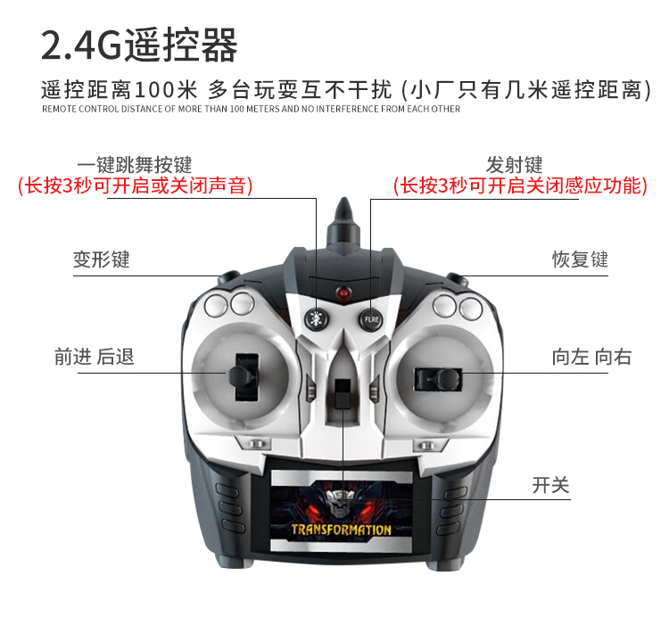 Biến dạng xe điều khiển từ xa 3-10 tuổi Đồ chơi trẻ em King Kong 6 sạc 5 trẻ em 7 bé trai 9 câu đố 8 bé trai 4 đồ chơi của bé