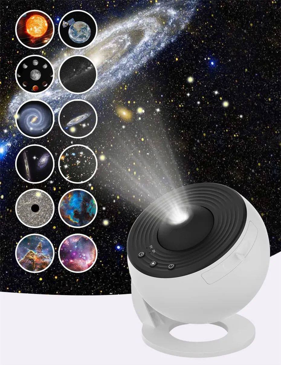 лампа led night light galaxy projector starry sky projector 360°