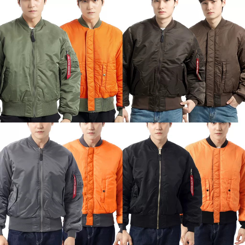 ALPHA INDUSTRIES Alpha MA-1 мужская классическая двусторонняя бомбер-куртка MJM21000C1