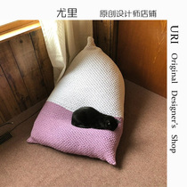 URI Nordic designer Hand Woven Child Sloth Sofa Home Pure Cotton Thread Bean Bag Casual Tatami
