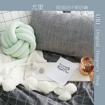 URI Nordic Denmark pins Pillow Living-room Bedroom Handwoven Three Strands Knotted Hug Cuddle With Pillow Sofa Leaning Back