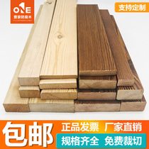 Anticorrosive wood fire carbonized wood keel garden floor wood strip solid wood long strip wooden square column column square material customization
