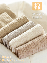 Oatcolor leggings womens outer wear spring and autumn thin wheat ear pattern rice white medium and thick pantyhose light-colored Japanese bottled socks