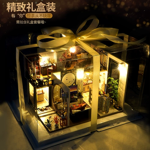 天予 Хижина, конструктор, домик, игрушка, «сделай сам», китайский стиль, подарок на день рождения