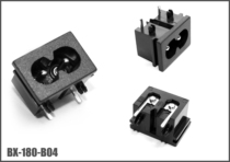 AC power socket Eight-word socket plug BX-180-B04 2 holes socket 8 words IEC 22 * 15