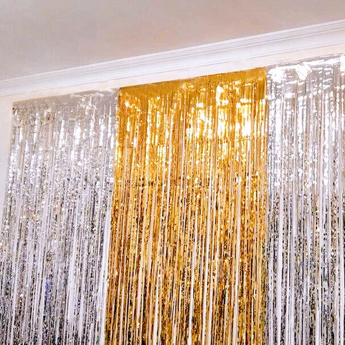 Дождевая занавеска тянуть цветочные украшения продукты для вечеринки по случаю дня рождения