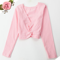 Childrens summer dance long-sleeved cotton ballet practice suit top Air-conditioning warm air-conditioning shirt shawl small jacket