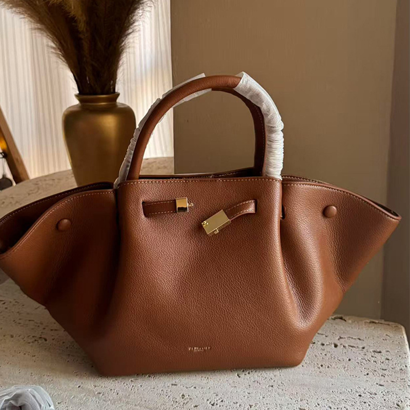 Spring and Summer Bags, Niche High-End Wing Bags, Versatile Genuine Leather Large-Capacity Tote Bags, Hand-Held Shoulder Bags, Light Luxury