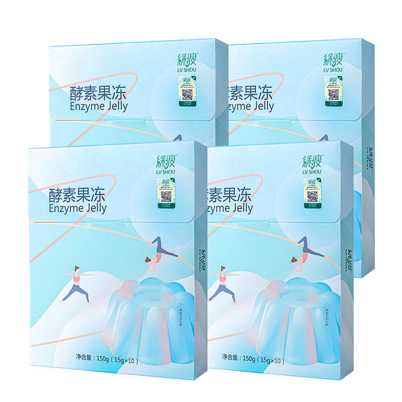 【绿瘦】白芸豆酵素果冻4盒共40条