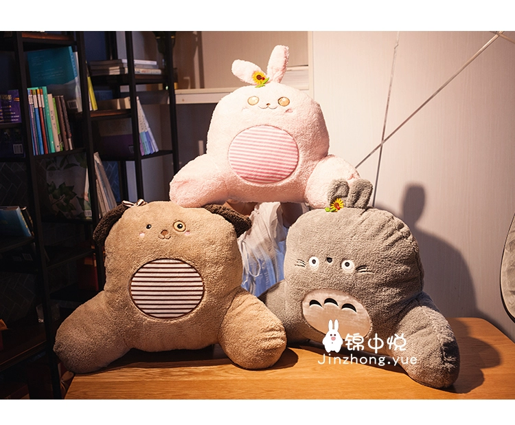 Doudou Gấu gối eo thắt lưng đệm hỗ trợ ghế văn phòng đệm thắt lưng gối thắt lưng gối lưng ghế phụ nữ đệm eo - Trở lại đệm / Bolsters Chăn tiện ích