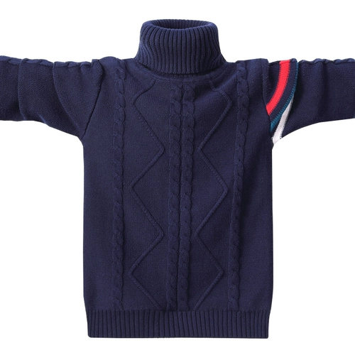 Детский трикотажный свитер для мальчиков, утепленный базовый приятный телу комплект, 2019, подходит для подростков